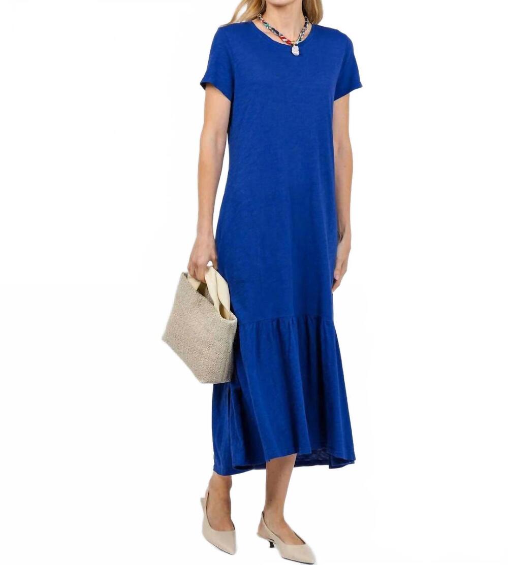 NEW ELLIOTT LAUREN women's garment dye dress in royal blue